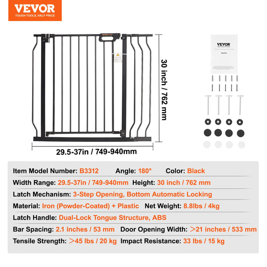 SucceBuy Baby Gate Pressure Mount Walk Through For Doorways