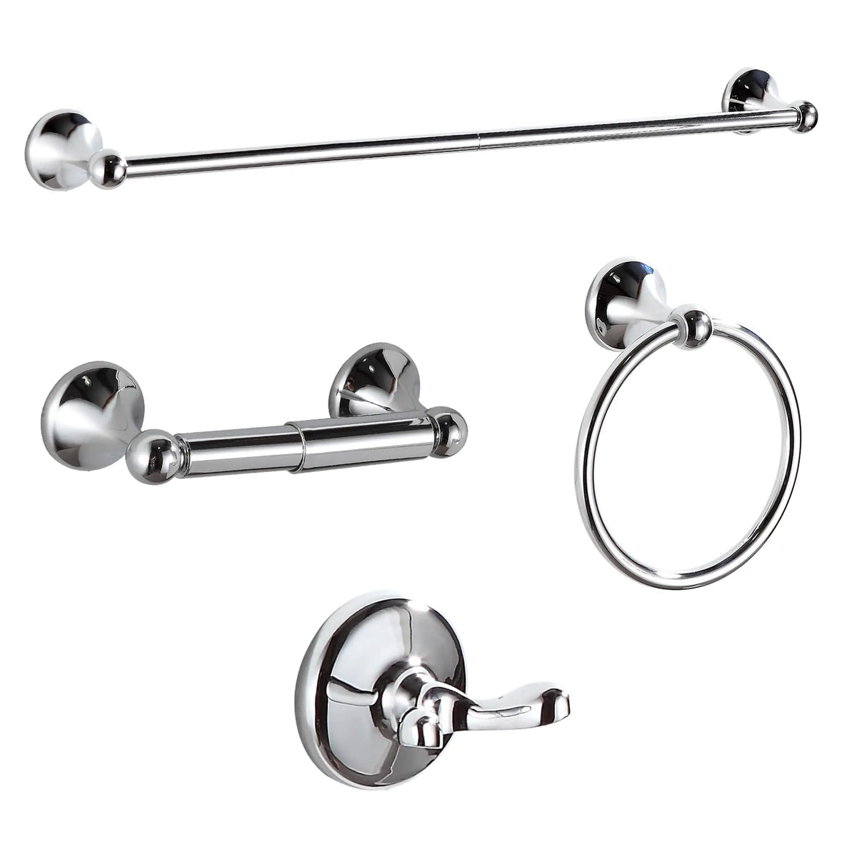 Modern Metal Bathroom Hardware Set Wall Mount Towel Bar Set