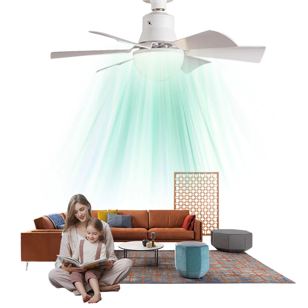 Sikiwind Ceiling Fan With Remote And Dimmable Light