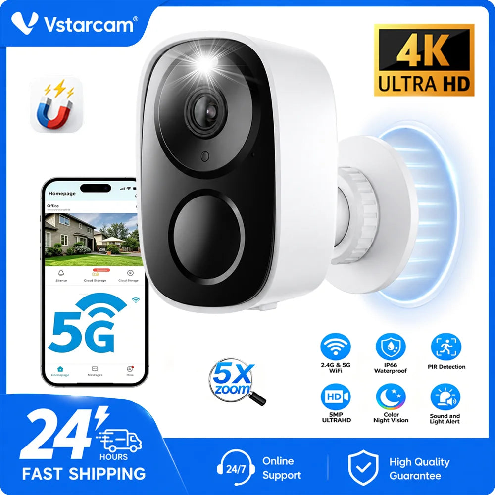 VStarcam 4K Wireless Outdoor Security Camera With PIR Motion Detection