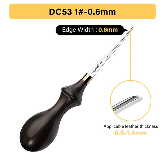 WUTA Leather Edge Beveler Pro Skiving Tool M390 DC53 Handle