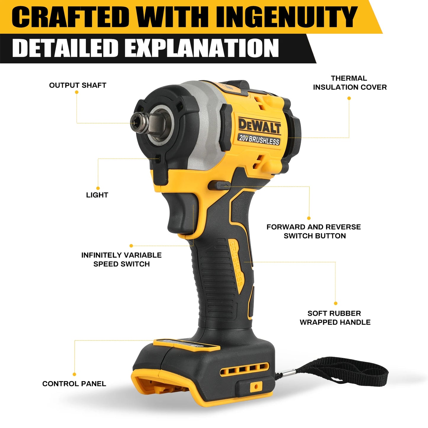 DEWALT DCF850 20V Max Brushless Impact Driver One Quarter Hex