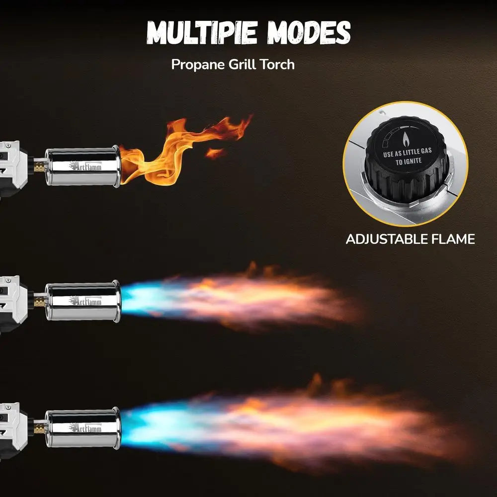 Propane Torch Gun Adjustable Flamethrower For BBQ Camping Charcoal Lighter