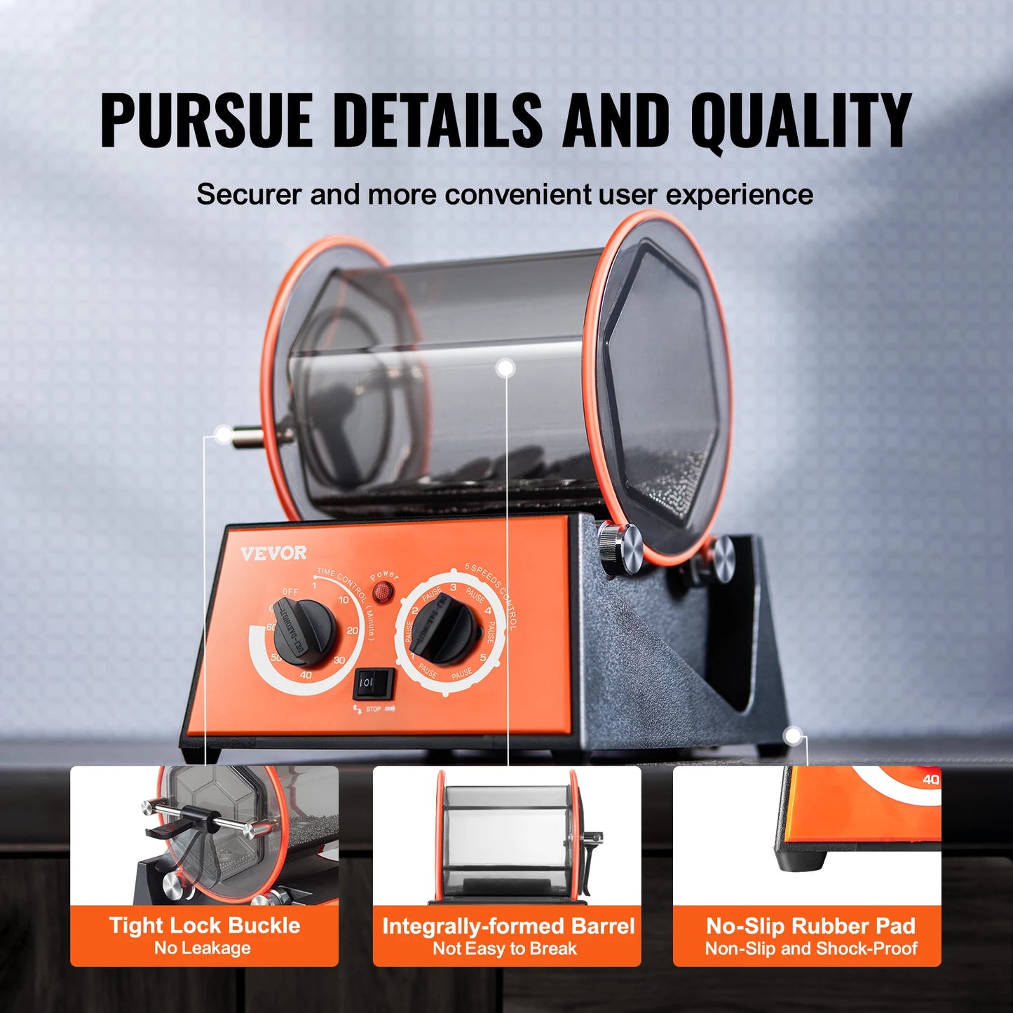 SucceBuy Rotary Tumbler Surface Polisher For Jewelry Making