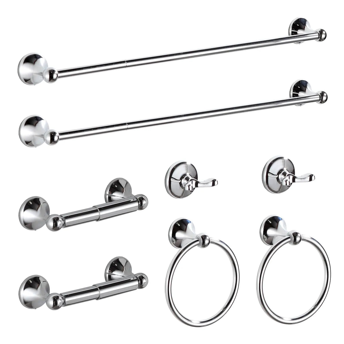 Modern Metal Bathroom Hardware Set Wall Mount Towel Bar Set