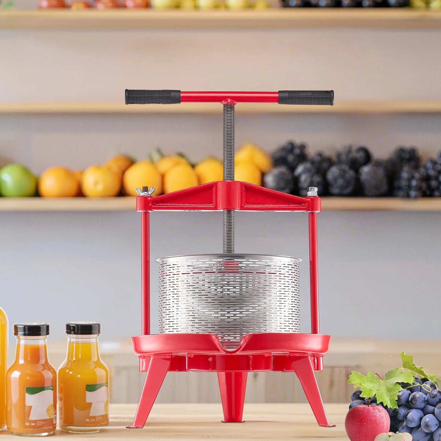 Stainless Steel Fruit Wine Press Manual With Cross Beam And Triangular Structure