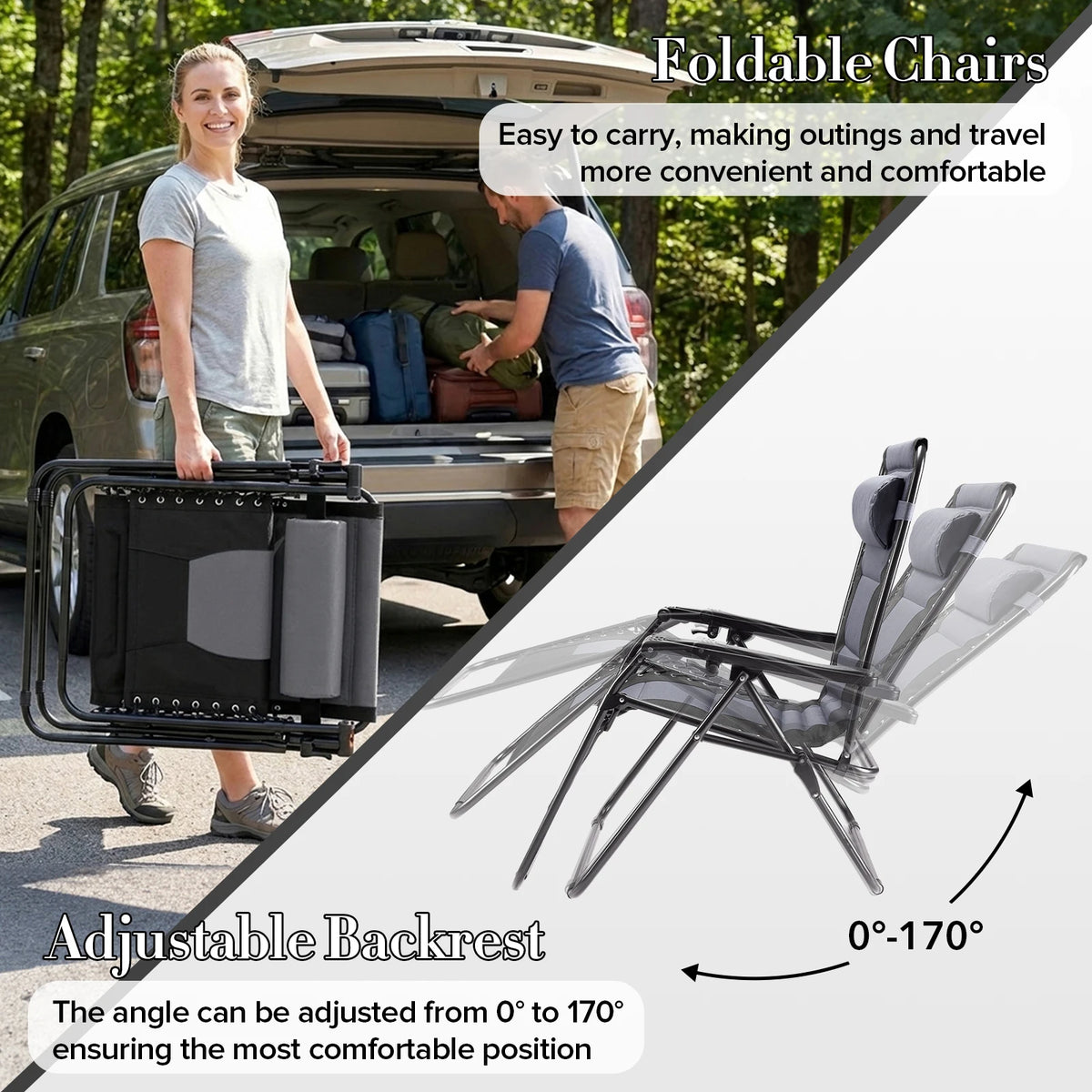 JHK Zero Gravity Padded Reclining Lounge Chair With Cup Holder
