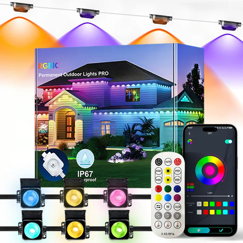 Mimirgb Smart Permanent Outdoor Eaves Lights With App Remote