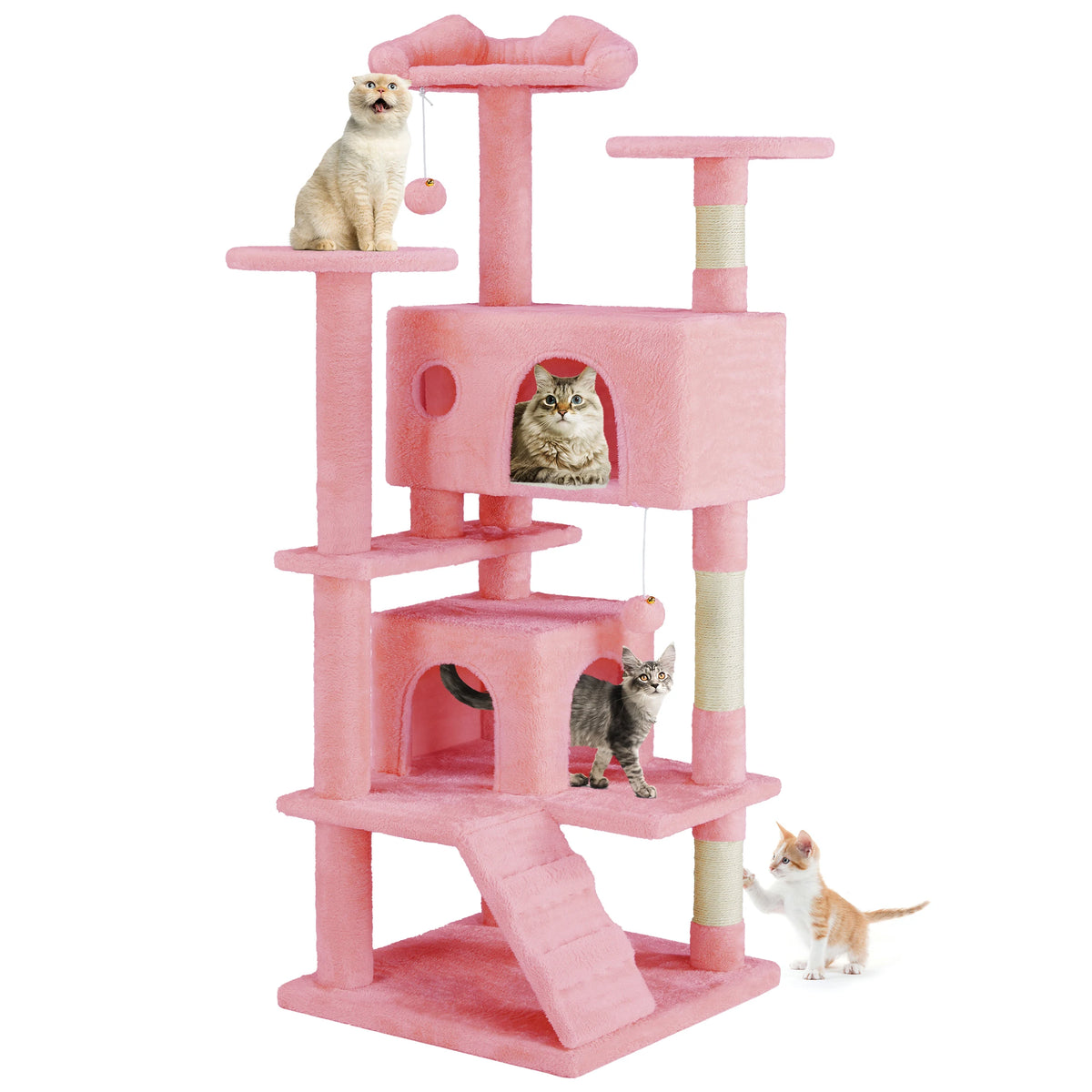 MCQ Cat Tree Tower with Hemp Scratching Posts and Platform
