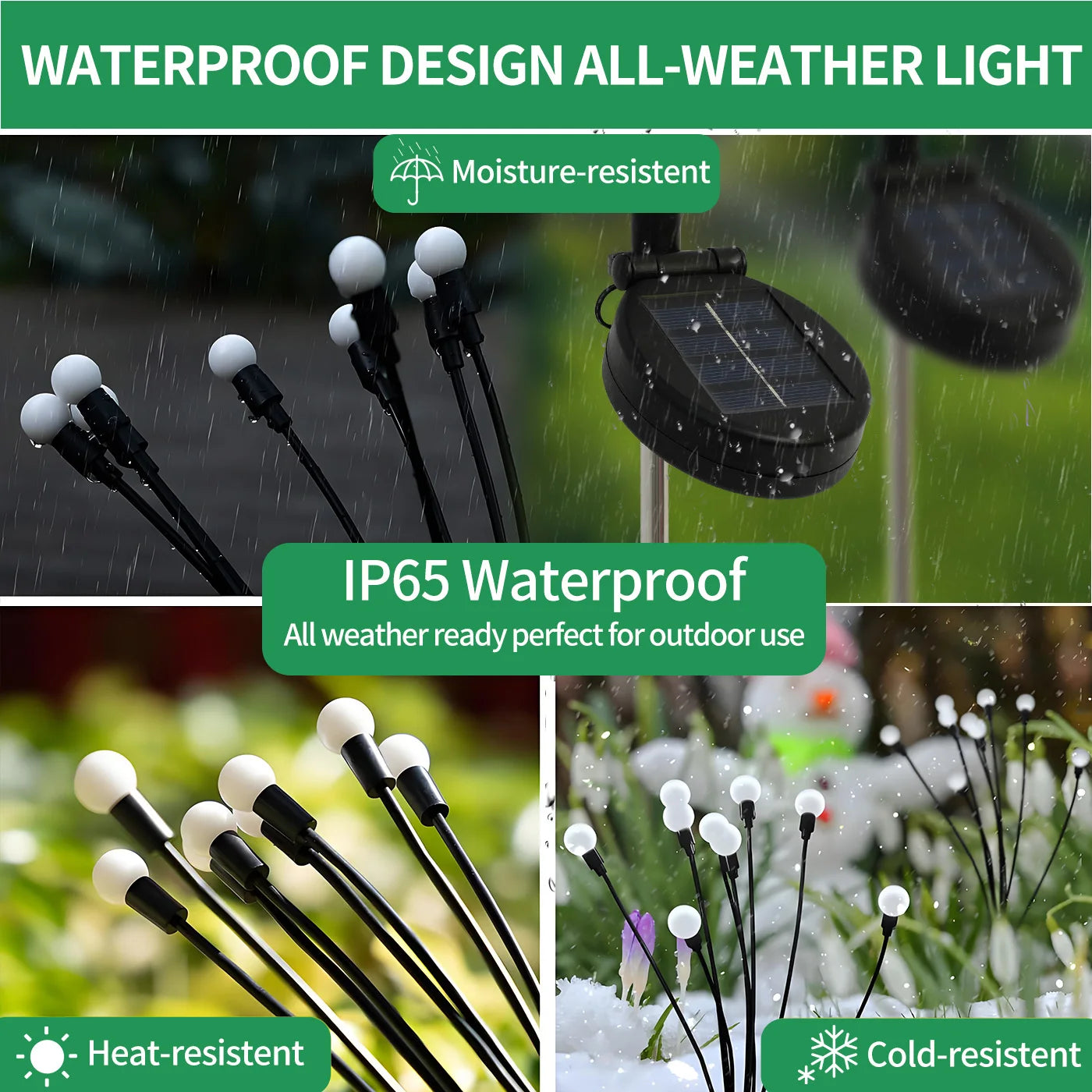 Solar Firefly Lights LED Outdoor Garden Decorative Waterproof Lights