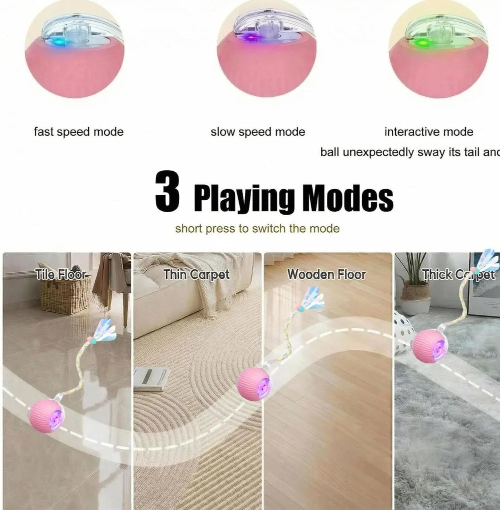 Upgraded Interactive Pet Ball Toy With Automatic Motion