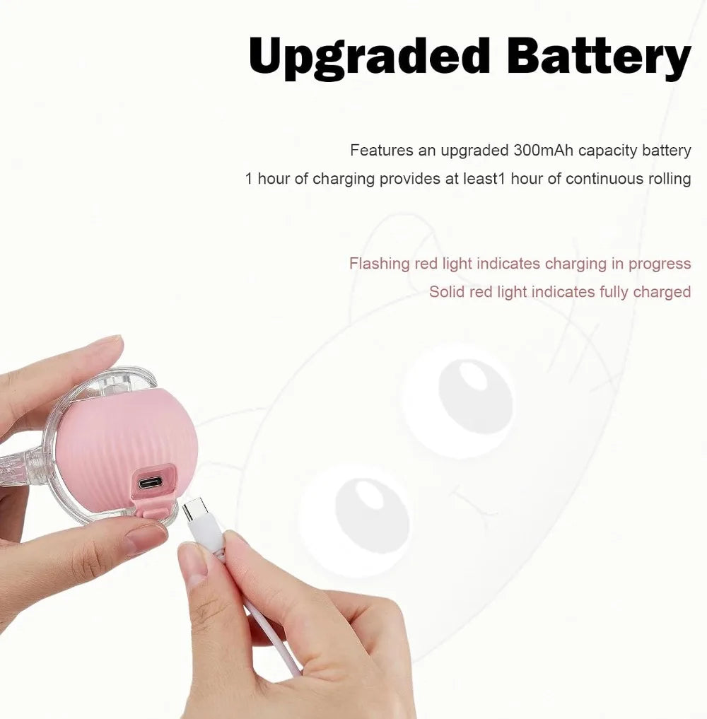 Upgraded Interactive Pet Ball Toy With Automatic Motion