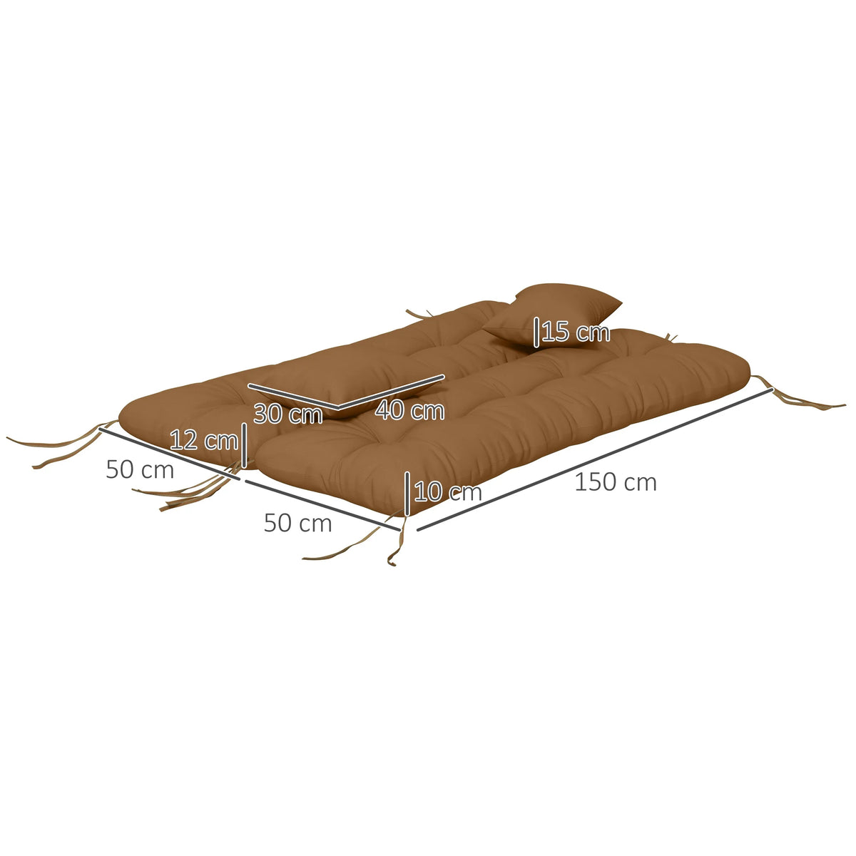 Tufted Bench Cushions And Throw Pillows Replacement Pad For Outdoor Furniture
