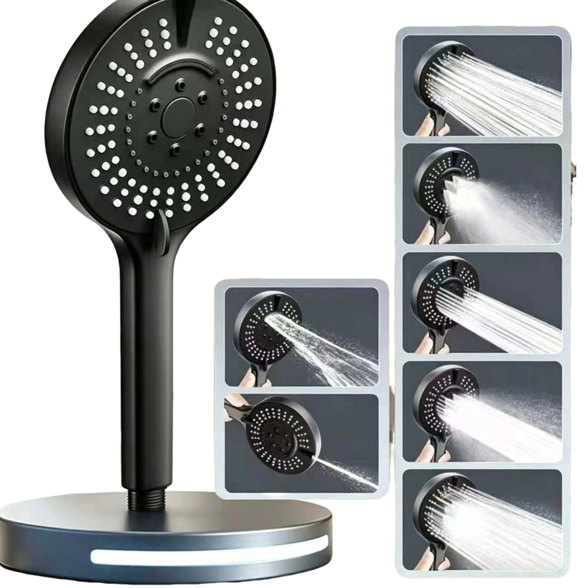 Stainless Steel Multifunctional Wall Mount Shower Set With Handheld