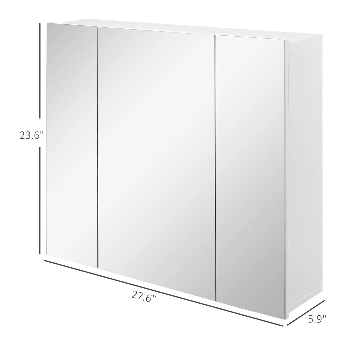 Kleankin Bathroom Medicine Cabinet With Mirror And Adjustable Shelves