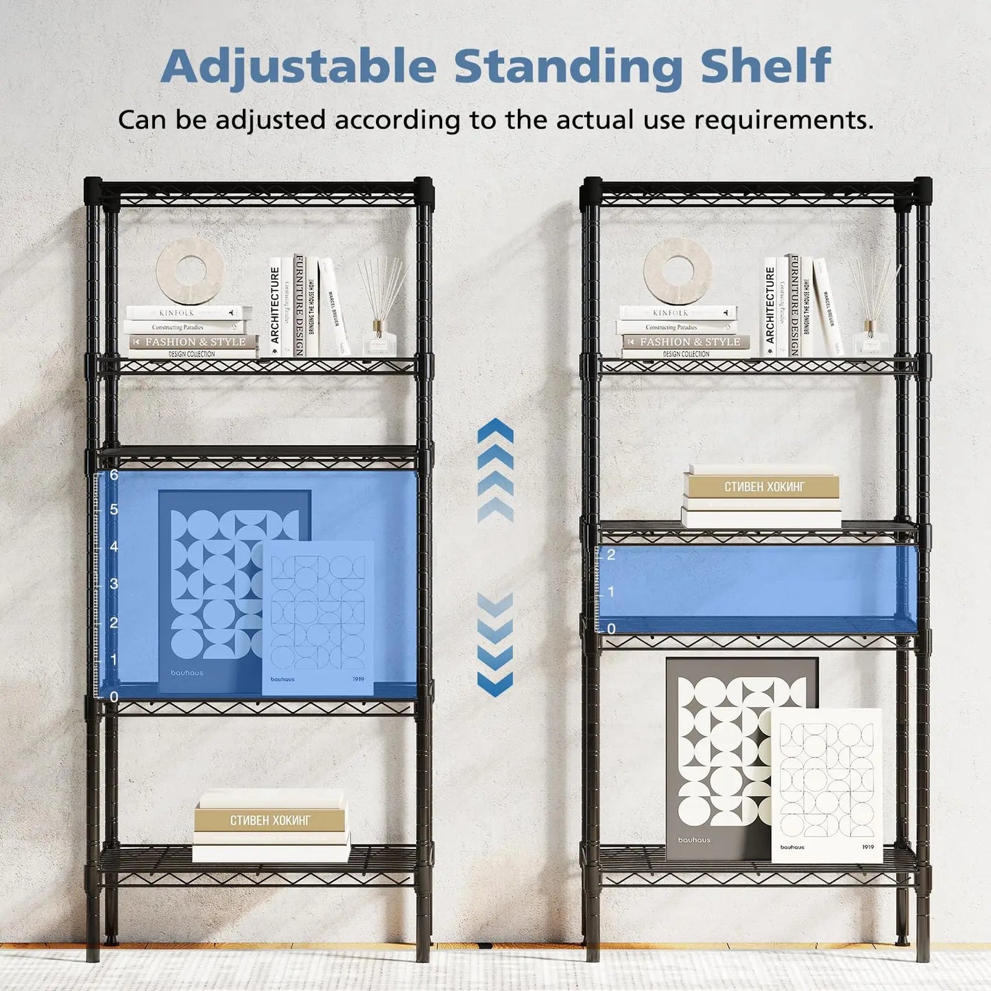 JHK 3 Tier Metal Wire Storage Shelves Heavy Duty Rack