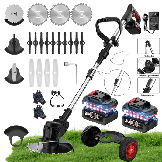 Firehelp Portable Cordless Electric Lawn Mower And Trimmer