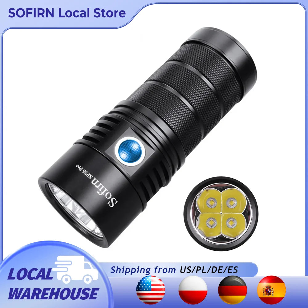 Sofirn SP36 Pro Powerful USB C Rechargeable LED Flashlight