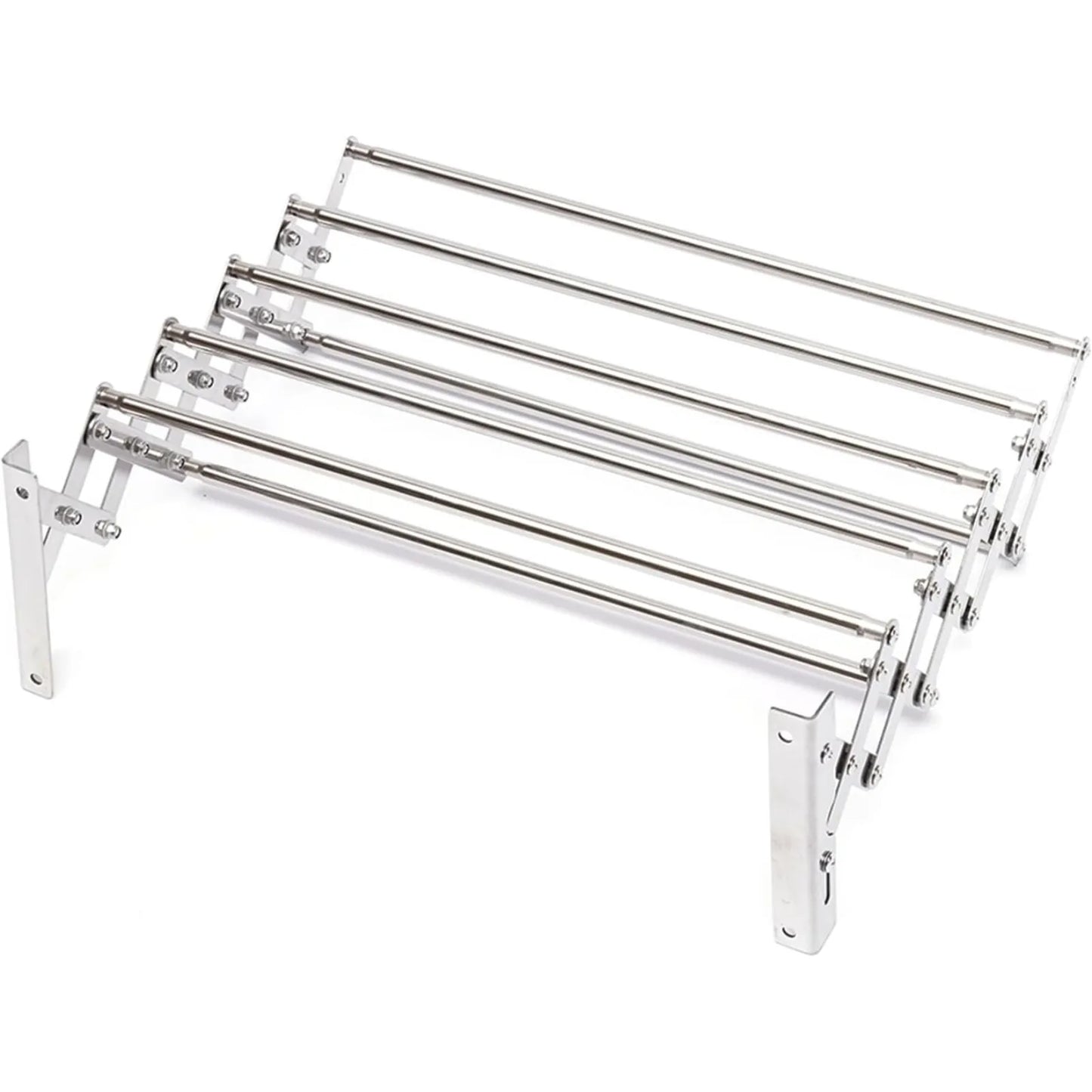 Bymaocar Stainless Steel Foldable Wall Mounted Clothes Airer For Bathroom