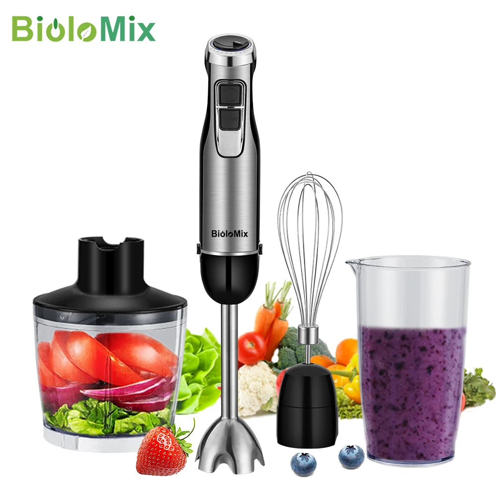 Biolomix 4 in 1 1200W Immersion Blender With Chopper
