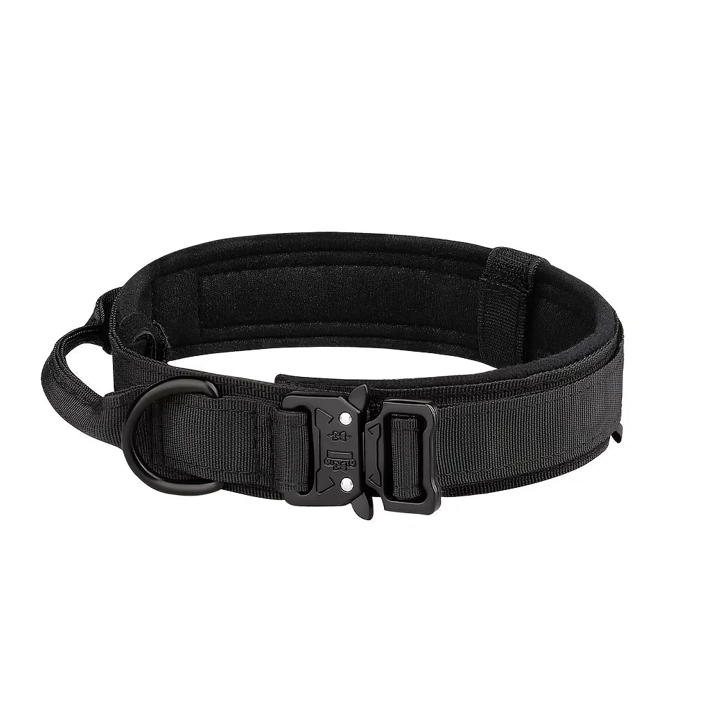 Padded Nylon Tactical Dog Collar Leash Set With Quick Release