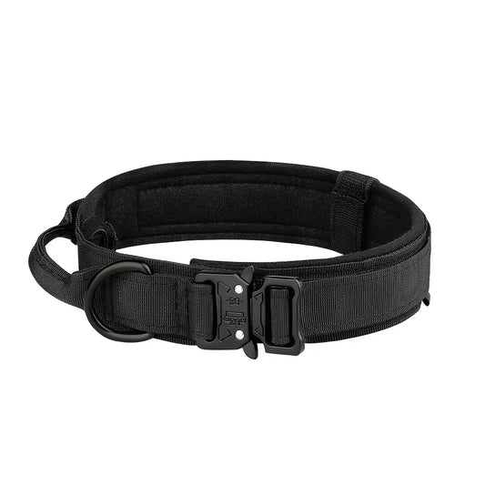 Padded Nylon Tactical Dog Collar Leash Set With Quick Release