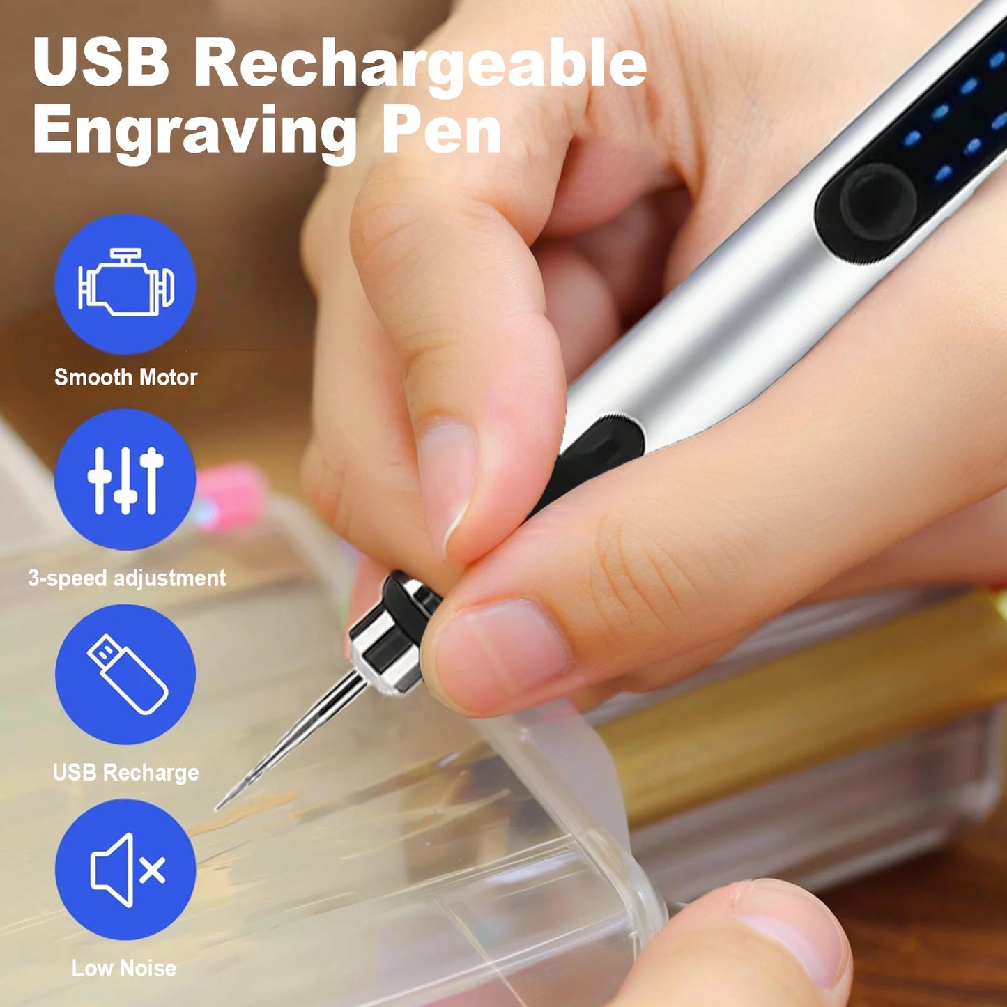 JANGKLIFE Cordless Rotary Tool Set With Adjustable Speeds Engraving Pen