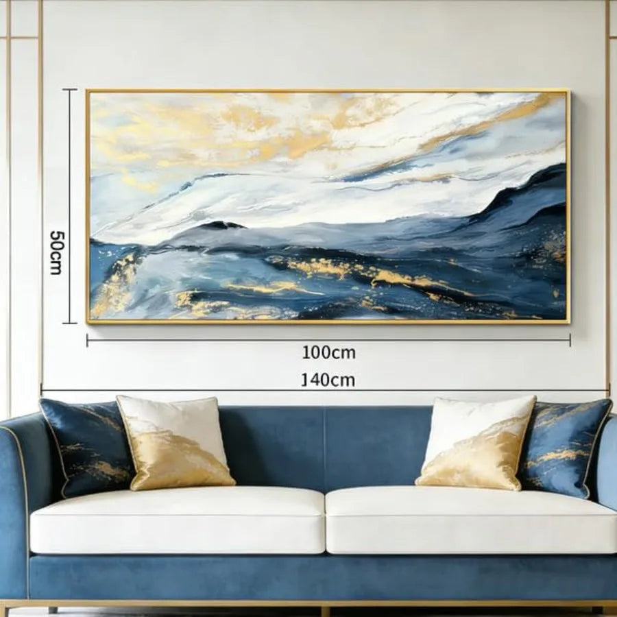 Modern Luxury Abstract Landscape Wall Art Poster On Canvas