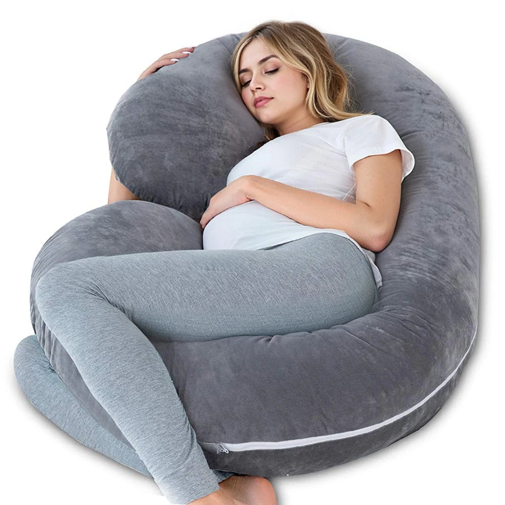 G Shaped Pregnancy Pillow Full Body Maternity With Removable Cover