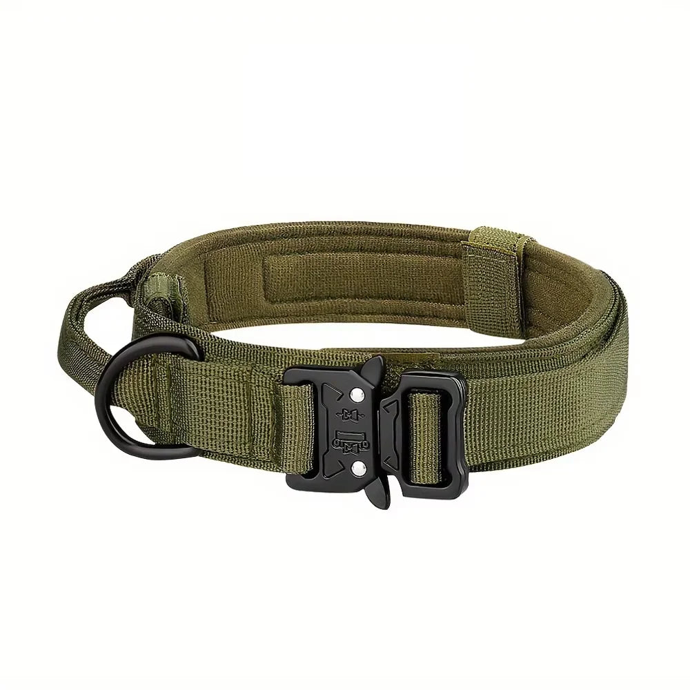 Padded Nylon Tactical Dog Collar Leash Set With Quick Release