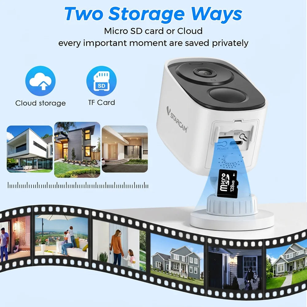 VStarcam 4K Wireless Outdoor Security Camera With PIR Motion Detection