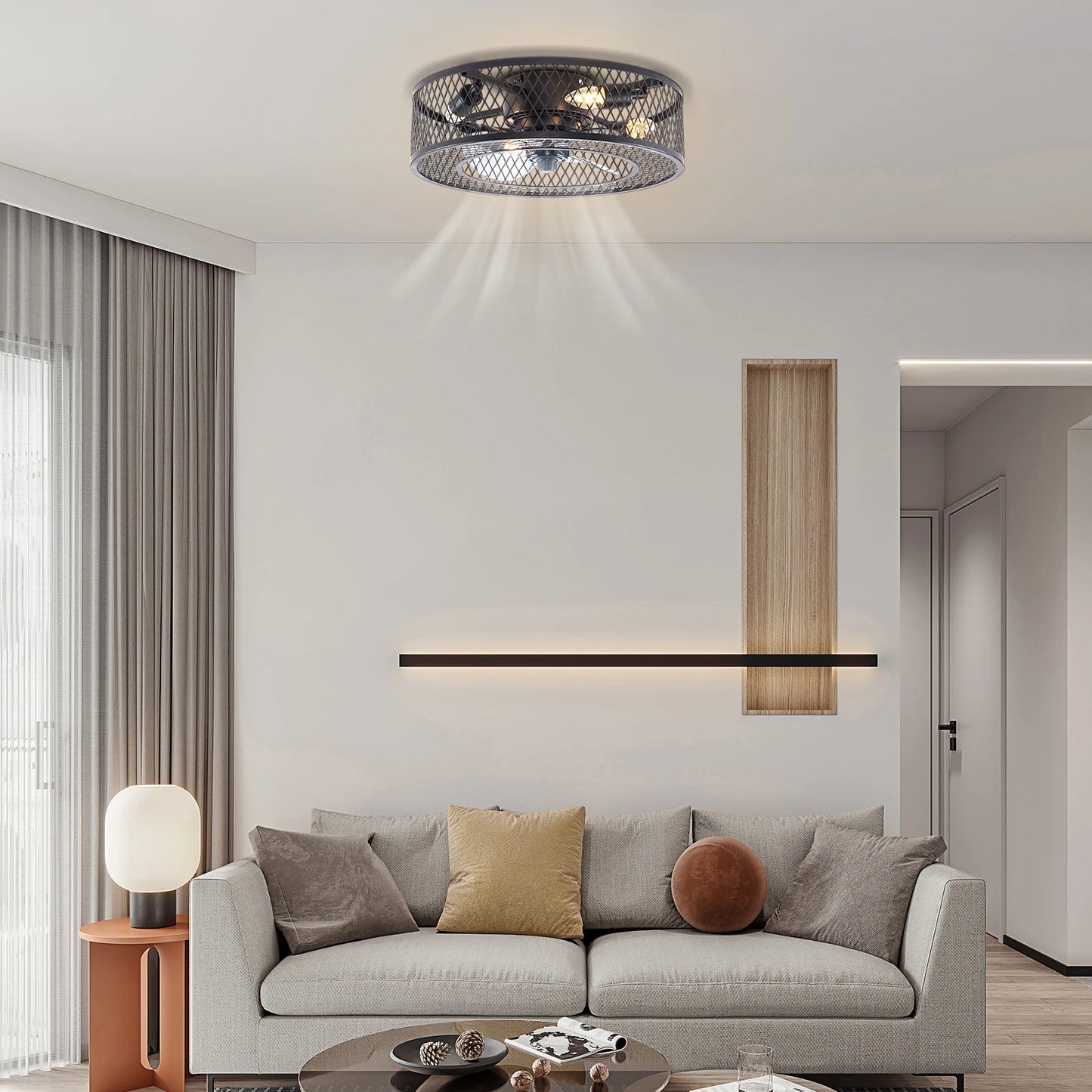 Fan Pendant Light E27 Ceiling Fixture Bulbs Not Included