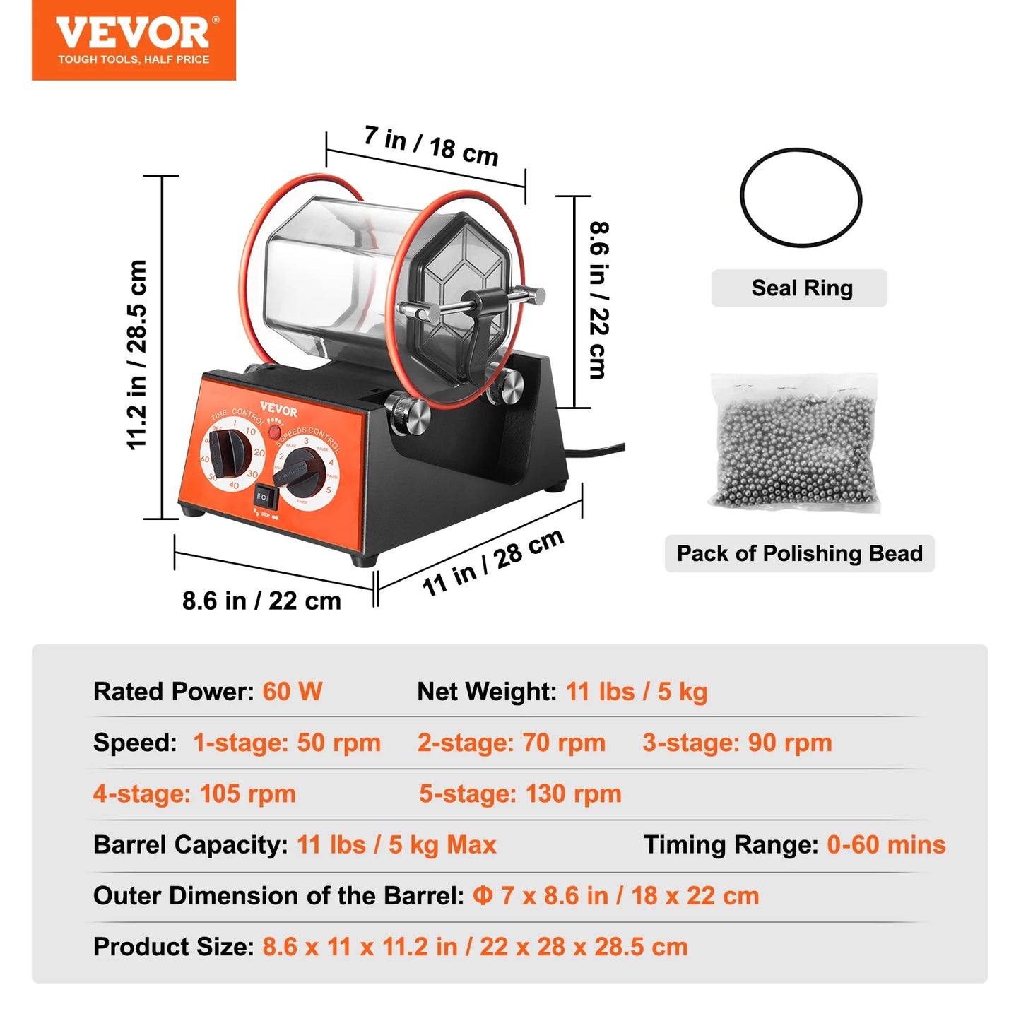 SucceBuy Rotary Tumbler Surface Polisher For Jewelry Making