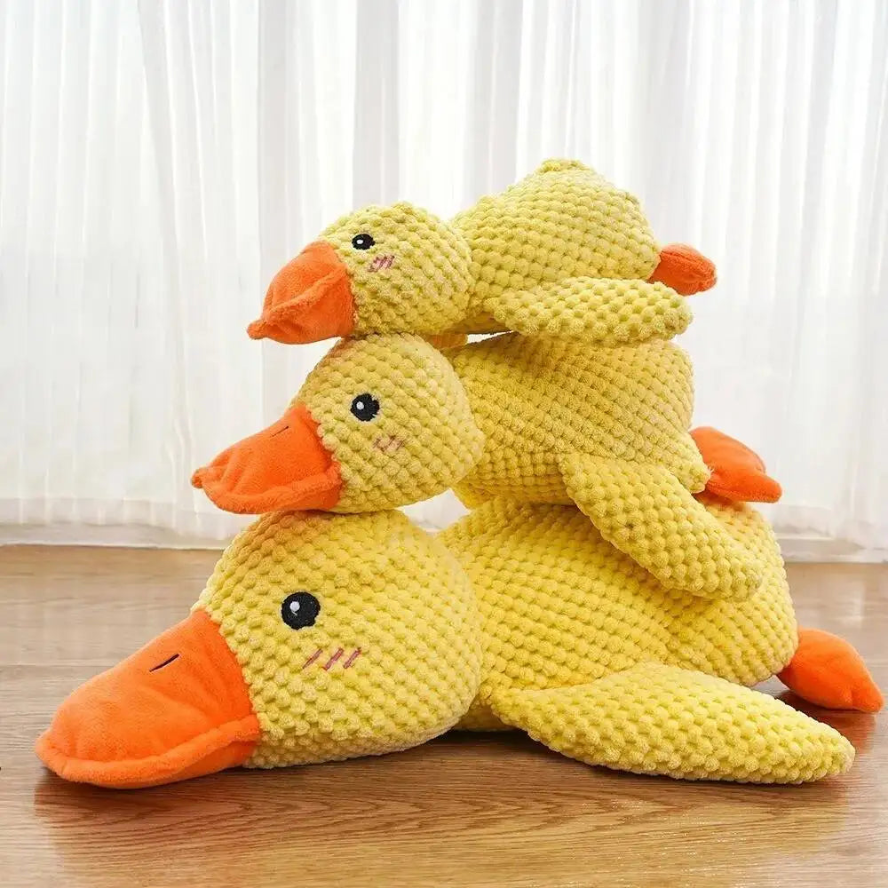 Squeaky Plush Duck Dog Toy Bite Resistant Chew