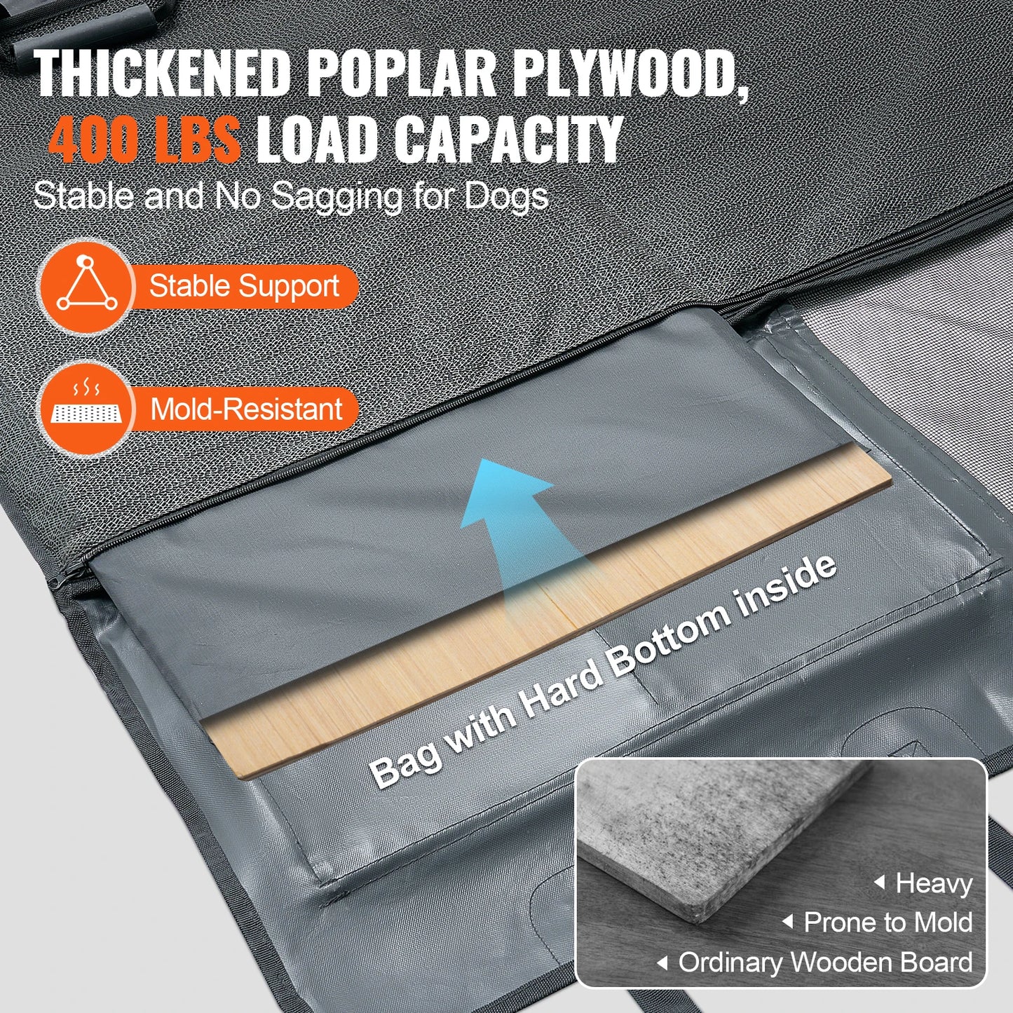 SucceBuy Back Seat Extender Dog Hammock for Car Waterproof Cover
