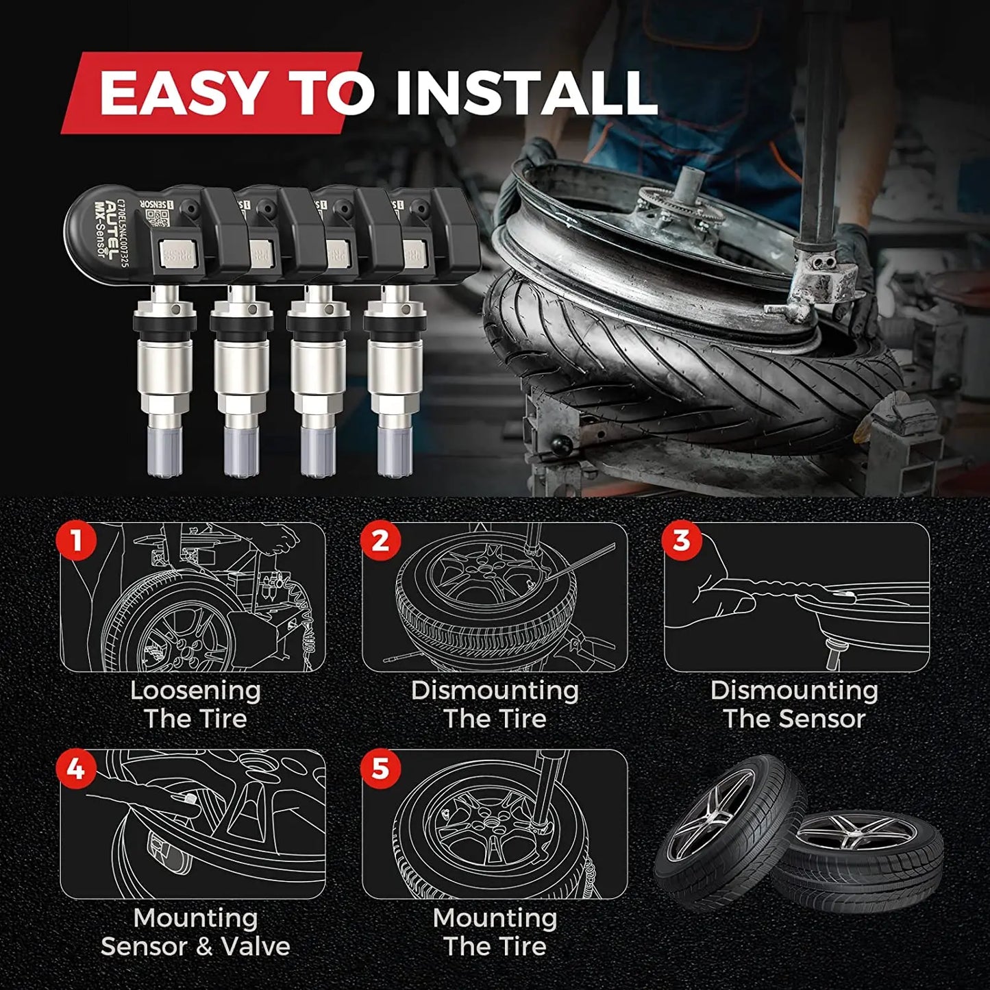 Autel MX Sensor 433 315MHz TPMS Sensor MaxiTPMS Tire Pressure