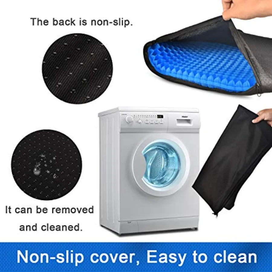 Gel Cooling Seat Cushion With Breathable Honeycomb Pressure Relief