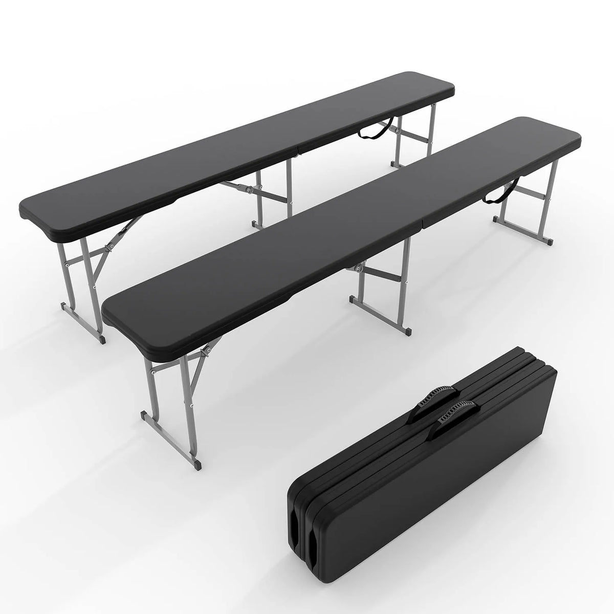 HiMISS Heavy Duty Folding Outdoor Bench With Durable HDPE Top