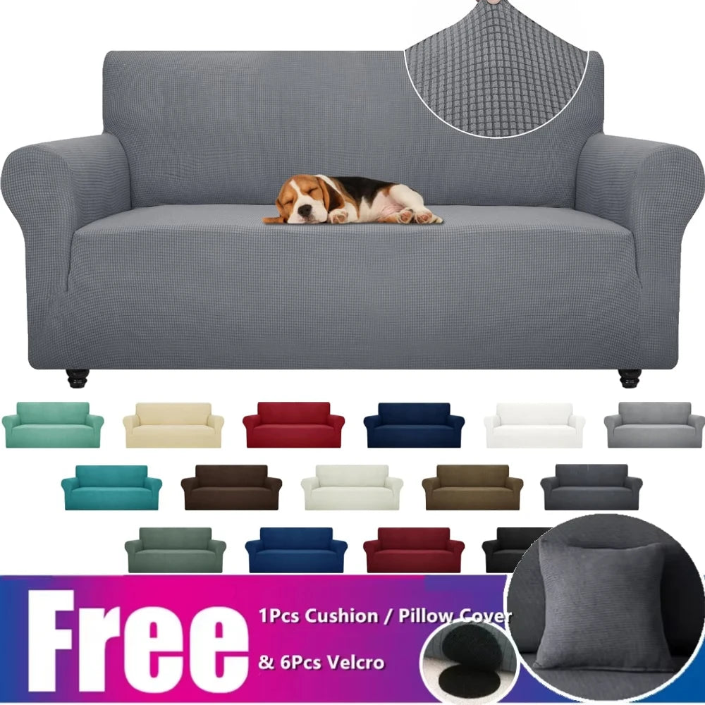 Jacquard Stretch Sofa Cover Pet Friendly Universal Slipcover