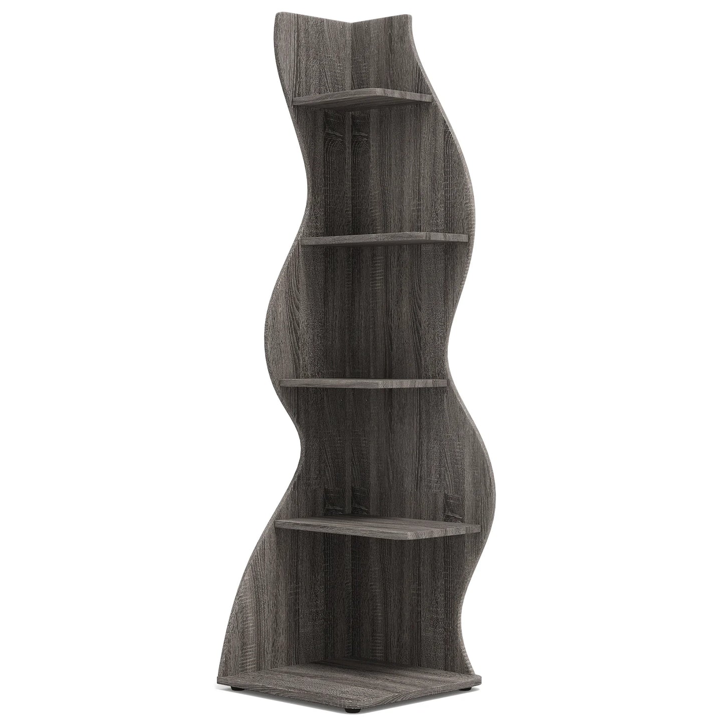Tribesigns Five Tier Corner Shelf Wall Bookcase Plant Stand