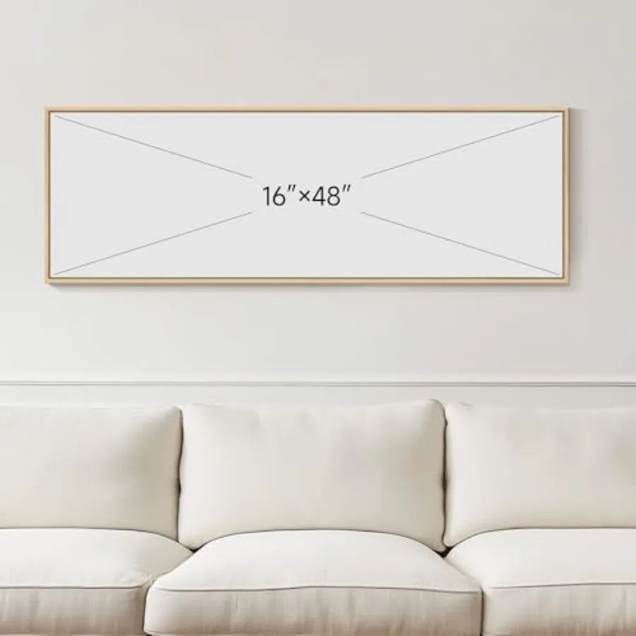 Framed Boho Coastal Beach Wall Art For Living Room Canvas