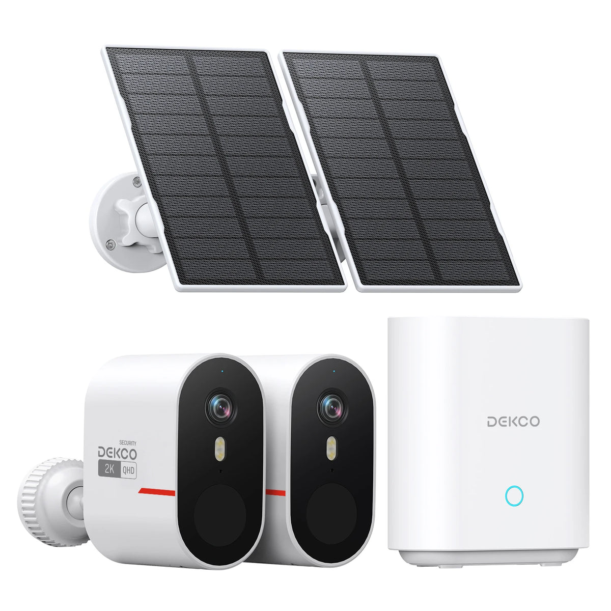 DEKCO Solar WiFi Security Camera System With Local Storage