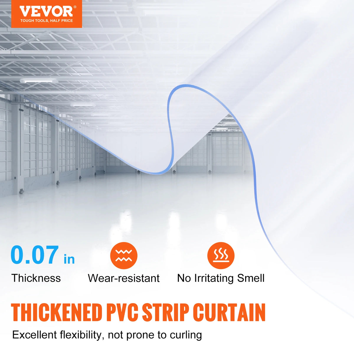 SucceBuy PVC Soft Home Door Curtain Insulation Windproof Sliding Screen