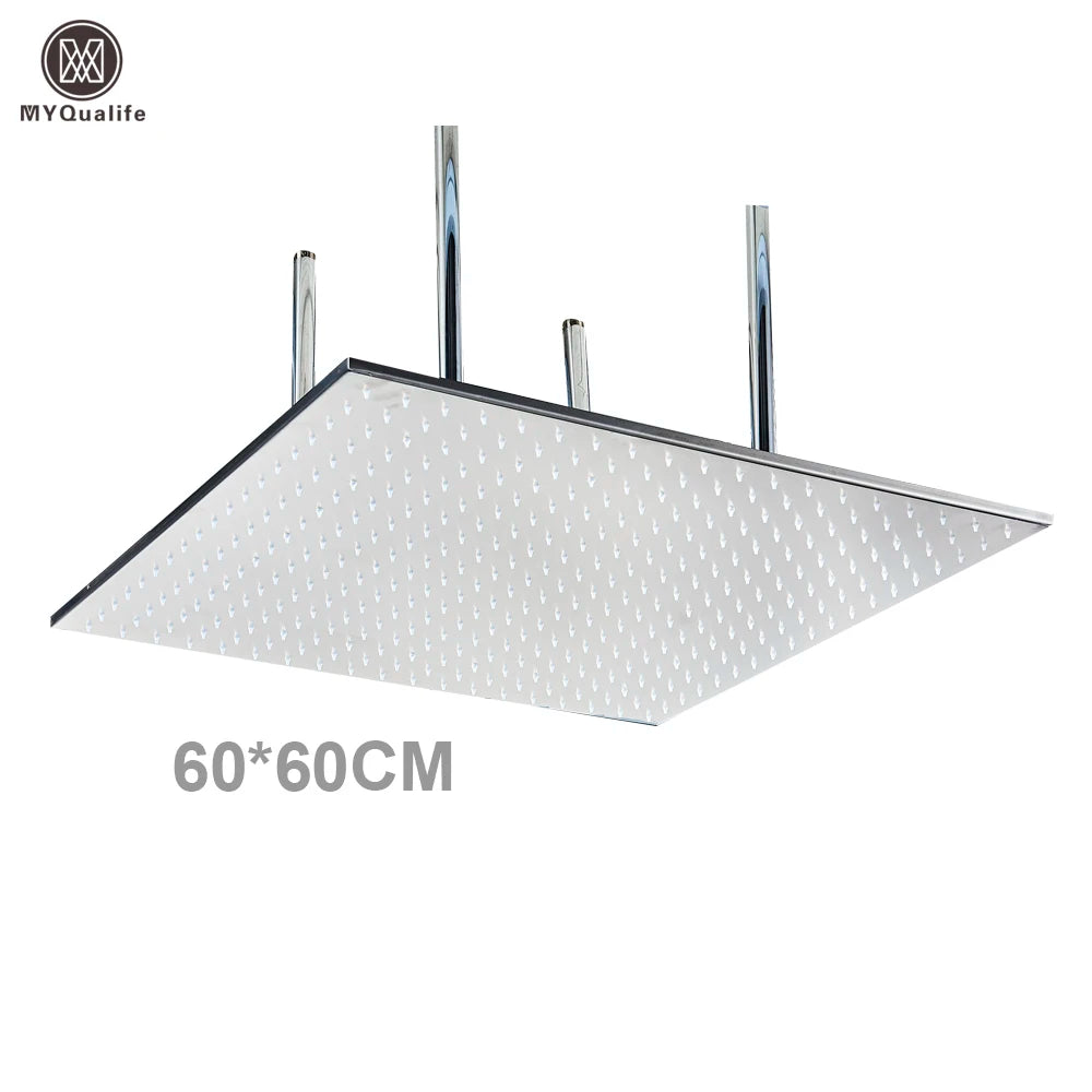 MYQualife LED Rainfall Shower Head Ceiling Mounted