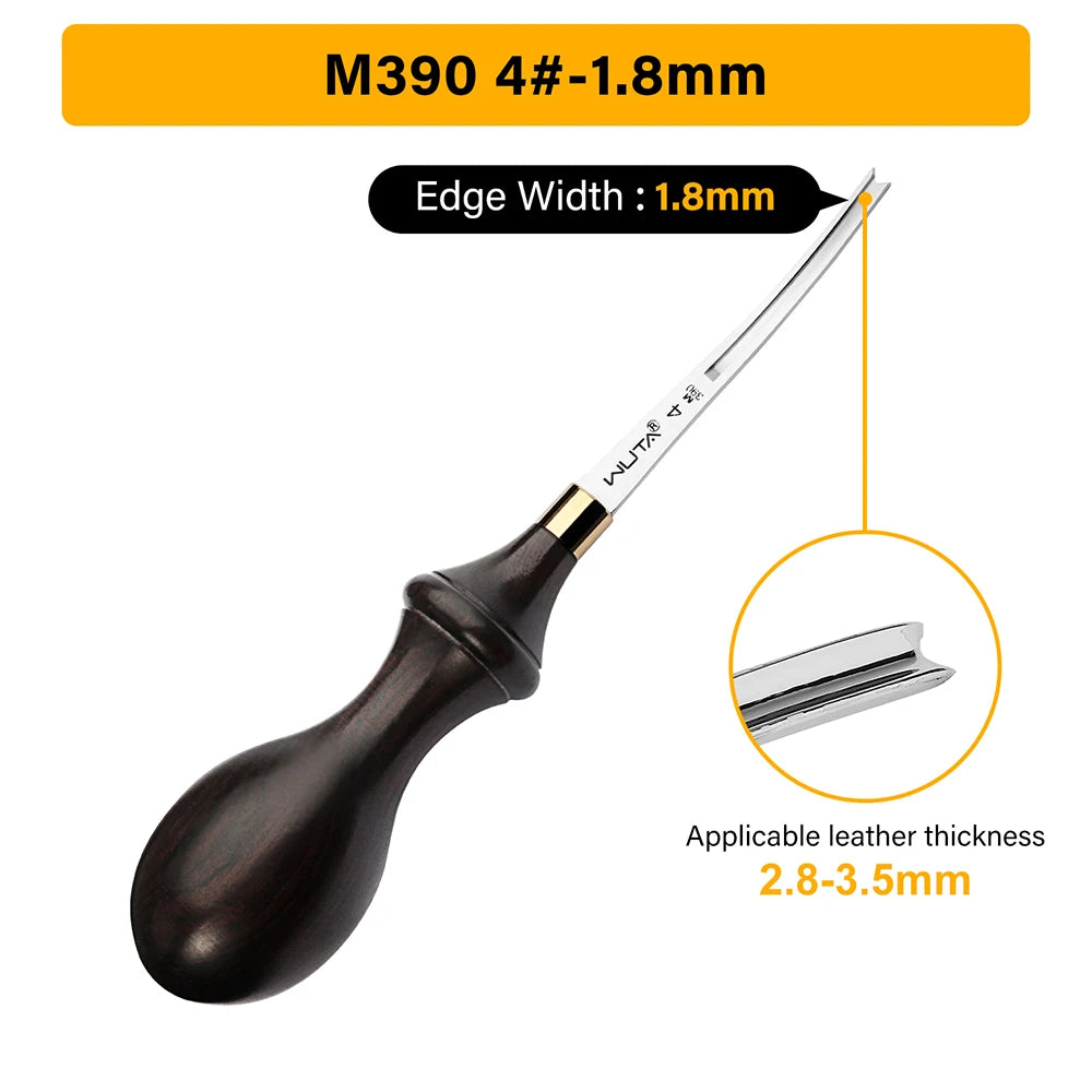 WUTA Leather Edge Beveler Pro Skiving Tool M390 DC53 Handle