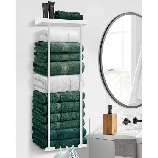Double Stainless Steel Wall Mounted Bathroom Towel Rack Holder Stand Design