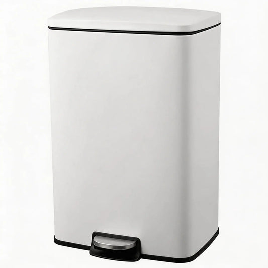 HiMISS Fingerprint Proof Pedal Trash Bin Stainless Steel
