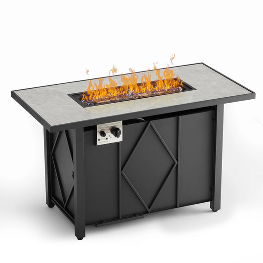 Jhk Outdoor Propane Fire Pit Table With Modern Design