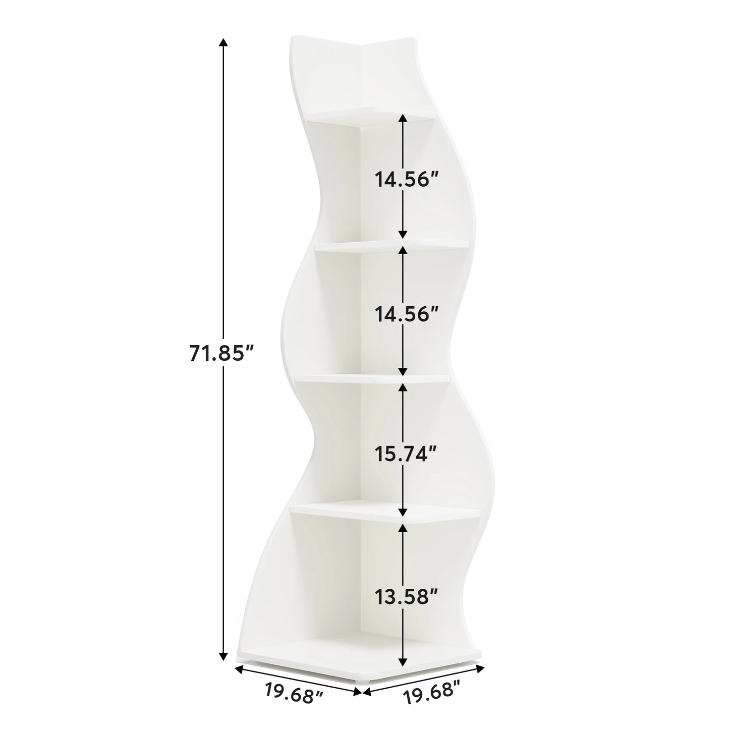 Tribesigns Five Tier Corner Shelf Wall Bookcase Plant Stand