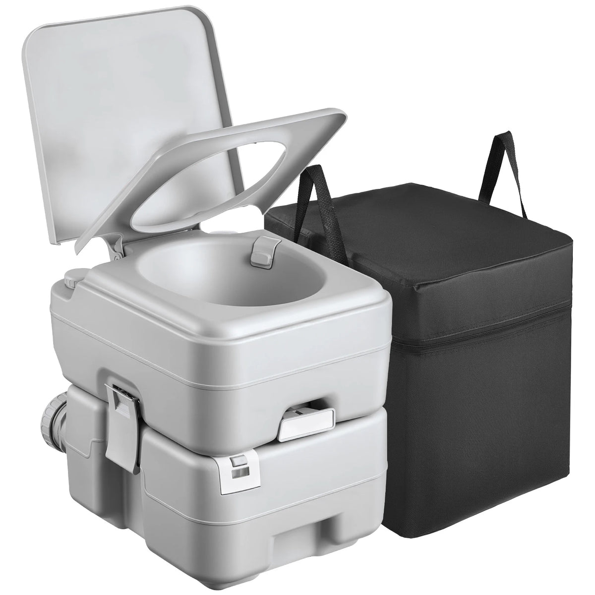 SucceBuy Portable Camping Toilet Detachable Waste Tank And Level Indicator